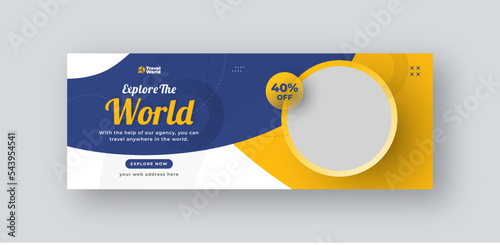 Travel social media facebook cover web banner
