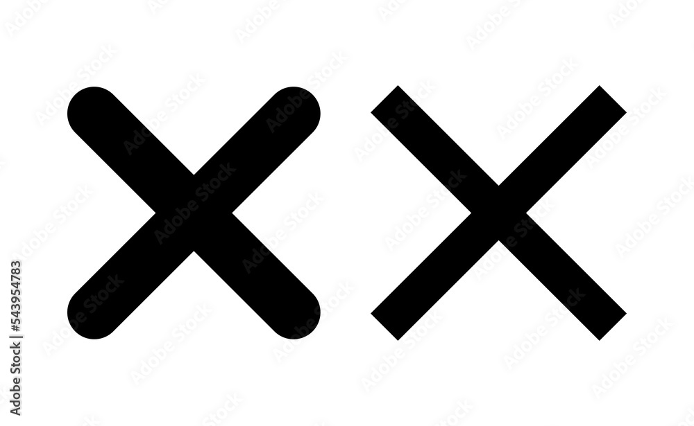 Obraz premium Close icon vector for web and mobile app. Delete sign and symbol. cross sign