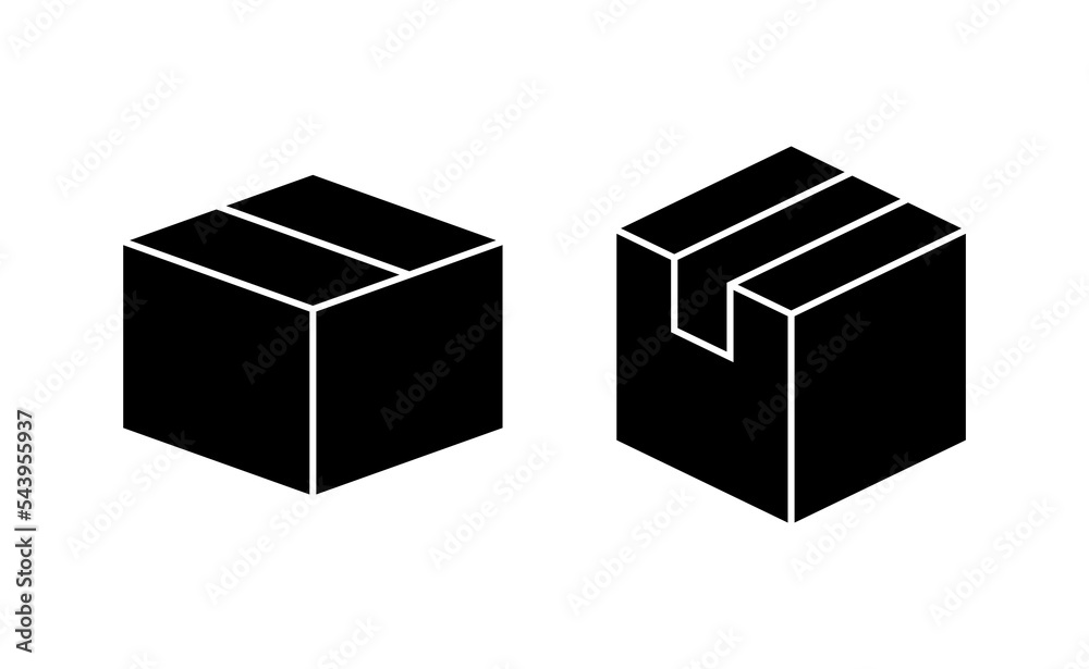 Box icon vector for web and mobile app. box sign and symbol, parcel, package Box icon vector for web and mobile app. box sign and symbol, parcel, package