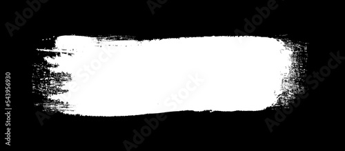 White brush stroke isolated on background. Paint brush stroke vector for white ink paint, grunge design element, dirt banner, watercolor design, dirty texture. Trendy brush stroke, vector illustration