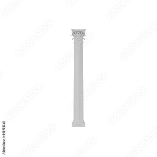 antique column isolated on white
