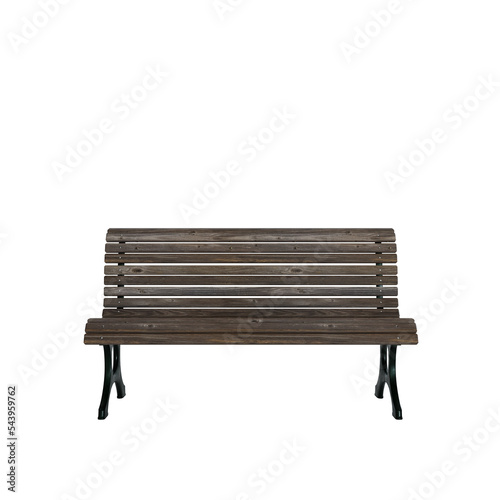 Stampa su tela dirty old wooden Bench isolated
