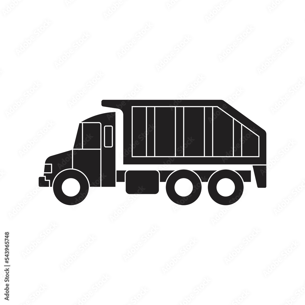 Dump truck icon design. isolated on white background. vector ...