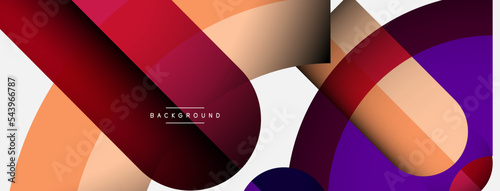 Trendy shapes, color minimal design composition, lines and shadows for wallpaper banner background or landing page