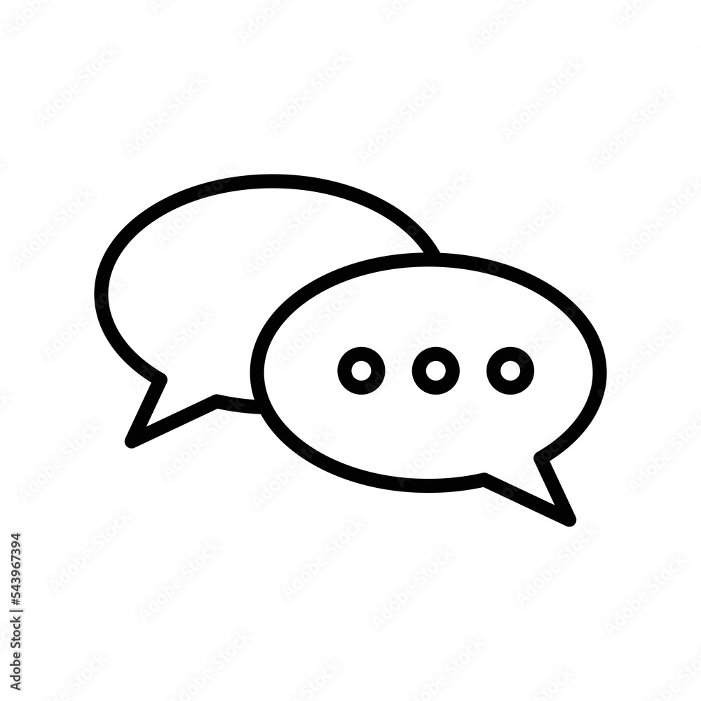 bubble speech icon vector design template in white background bubble speech icon vector design template in white background