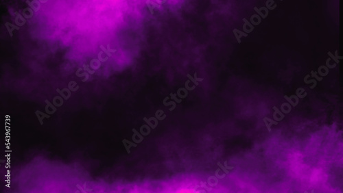 Overlays fog isolated on black background. Paranormal purple mystic smoke, clouds for movie scenes. © Victor