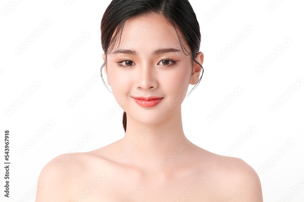 Beautiful young asian woman with clean fresh skin on white background, Face care, Facial treatment, Cosmetology, beauty and spa, Asian women portrait. Beautiful young asian woman with clean fresh skin on white background, Face care, Facial treatment, Cosmetology, beauty and spa, Asian women portrait.