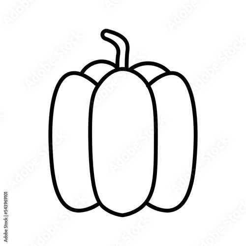 Bell pepper line icon