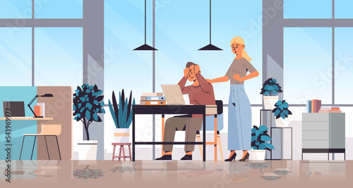 furious coworkers having fight crisis couple shouting problems in relationships generation Z lifestyle concept
