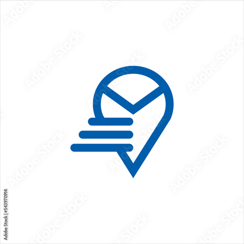 modern location Logo design Template Idea location in blue color