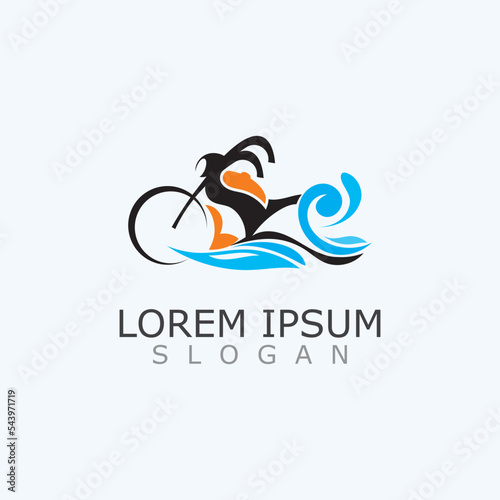 Motocycle wash logo design elegant and sporty concept cleaning vector