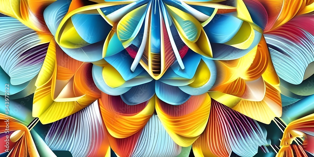 3d wallpaper flowers, 3d rendering, abstract wide panoramic floral background. Floral wallpaper with colorful paper flowers. 3d wallpaper flowers, 3d rendering, abstract wide panoramic floral background. Floral wallpaper with colorful paper flowers.