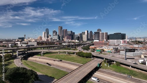 Dallas Skyline Sunny Blue Sky photo