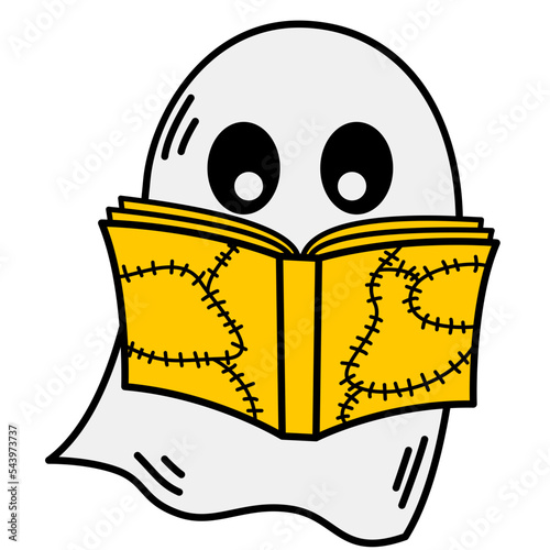 Halloween Boo Ghost Read Book