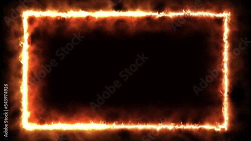 frame with fire