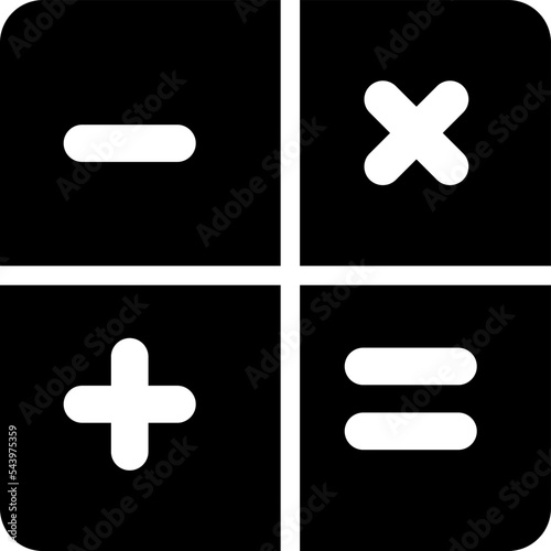 Math icon, isolated. Flat design on white background..eps