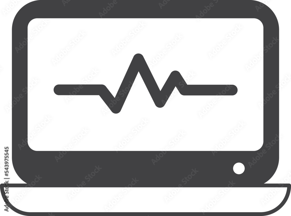 laptop and stock chart illustration in minimal style laptop and stock chart illustration in minimal style