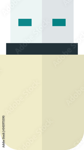 thumb drive illustration in minimal style