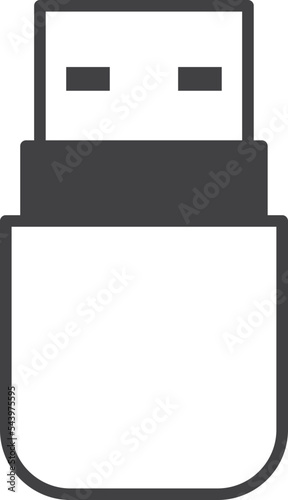 thumb drive illustration in minimal style