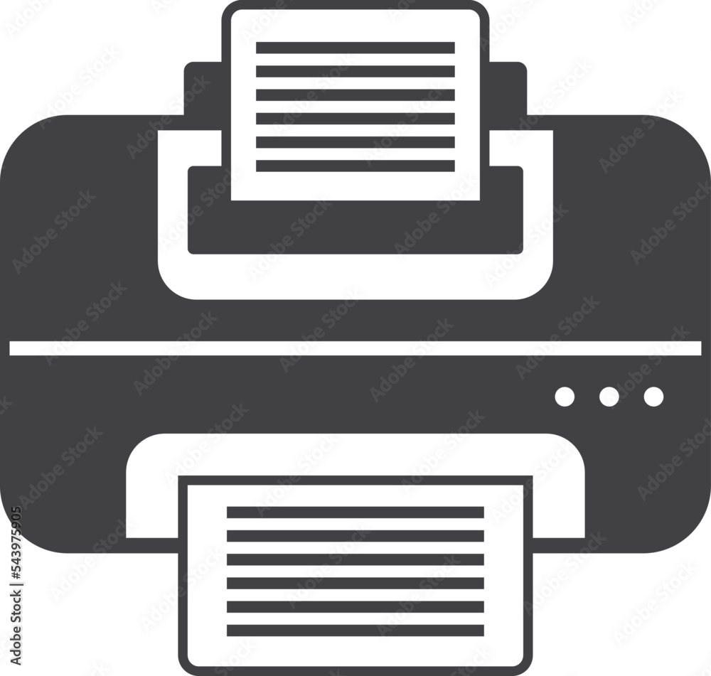 printer illustration in minimal style printer illustration in minimal style
