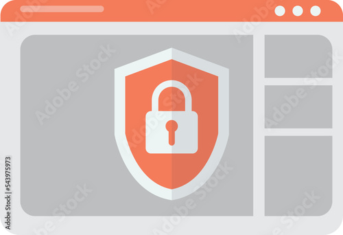Applications and shields illustration in minimal style