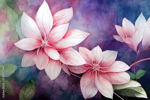 Wallpaper Mural watercolor texture painting flowers scarf Torontodigital.ca