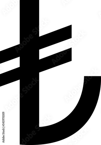 Turkish lira sign . Vector illustration on white background..eps
 photo