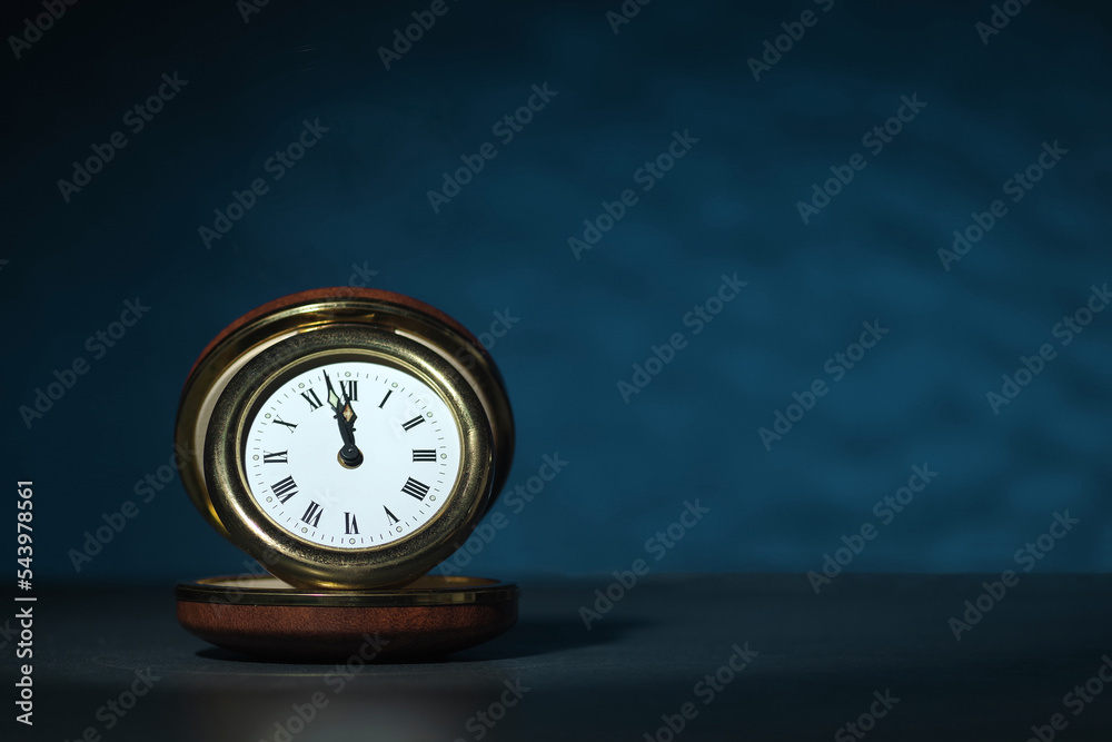 custom made wallpaper toronto digitalNew Year concept, clock near to the midnight of 2023, blue bokeh background