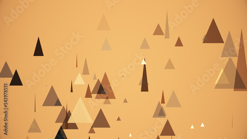 Fototapeta Naklejka Na Ścianę i Meble -  カラフルな背景に三角形が湧き出る