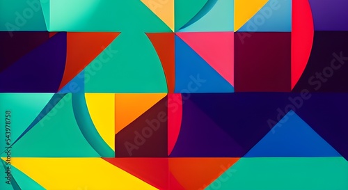 illustration of geometric and angled shapes  colorful abstract background with geometric elements 
