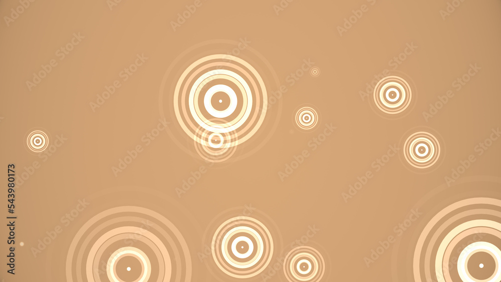 カラフルな背景に円が湧き出る