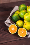 Green orange, a fresh fruit rich in vitamins