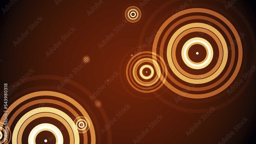 カラフルな背景に円が湧き出る