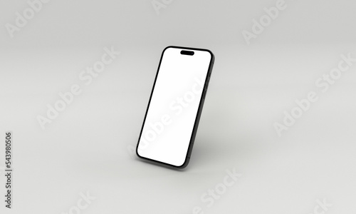 Illustration 3d render of isometric rectangles simulating a telephone in a 3d space with blank spaces. From different perspectives and views to help rock up for applications. iPhone 14 pro