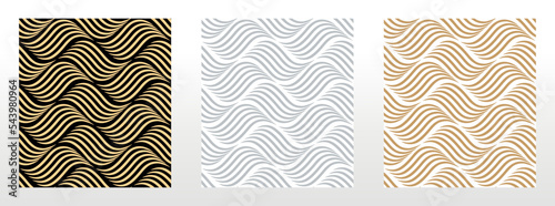 Set of abstract geometric patterns. A seamless vector backgrounds. Colored ornaments Graphic modern patterns Simple lattice graphic design