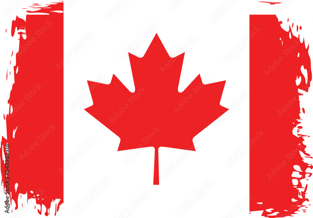 Grunge Canada flag.flag of Canada,banner vector illustration. Vector illustration eps10.