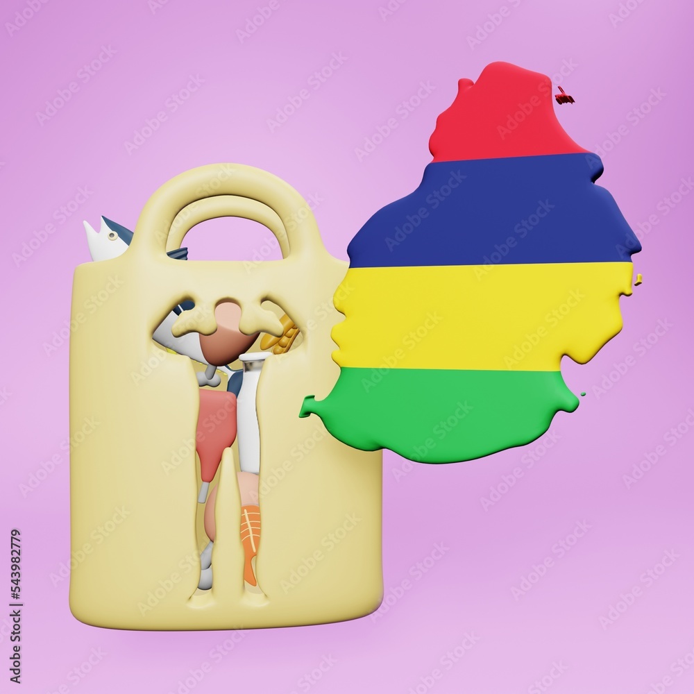 3d rendering of lung health in Mauritius for social media content