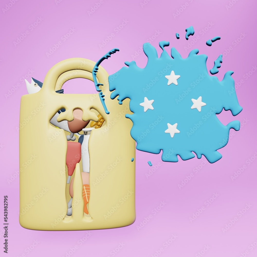 3d rendering of lung health in Micronesia for social media content