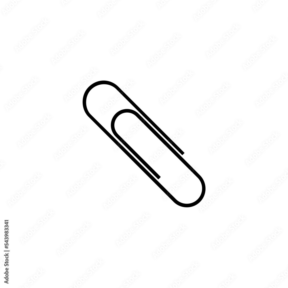 Paper Clip Silhouette for Pictogram, Art Illustration, Apps, Website, Logo or Graphic Design Element. Vector Illustration Paper Clip Silhouette for Pictogram, Art Illustration, Apps, Website, Logo or Graphic Design Element. Vector Illustration