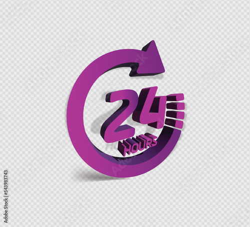 24 Hours Vector File EPS
