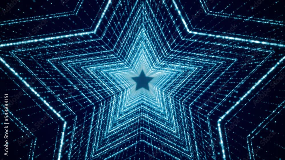 abstract background with stars particle, blue colored, looping background, Party and DJ, Disco Background, Christmas Star, Christmas Party