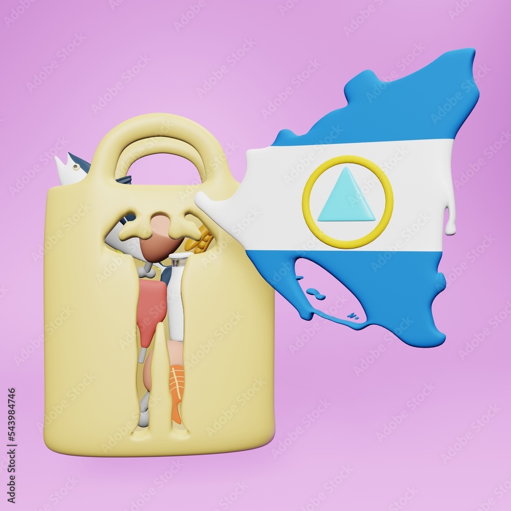 3d rendering of lung health in Nicaragua for social media content
