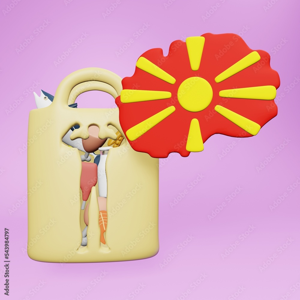 3d rendering of lung health in North Macedonia for social media content