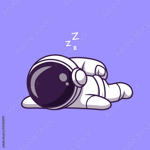 Astronaut Prone Cartoon Vector Icon Illustration. Science 
Technology Icon Concept Isolated Premium Vector. Flat 
Cartoon Style