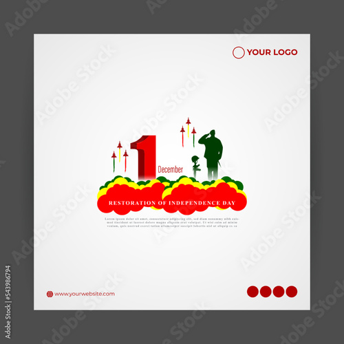 Vector illustration of happy Portgual independence day