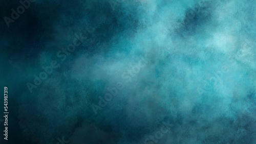 青のグラデーション水彩背景。