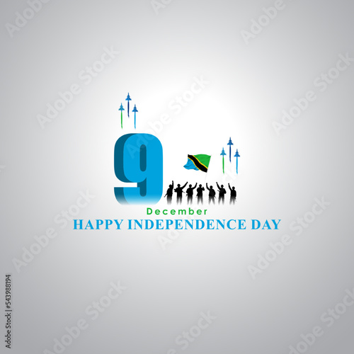Vector illustration of happy Tanzania independence day