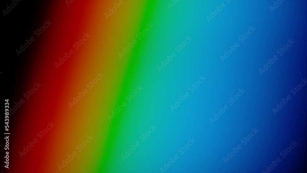 Prism Rainbow Light Flares Overlay on Black Background. Super Slow