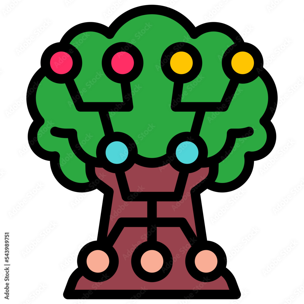 family tree filled outline icon