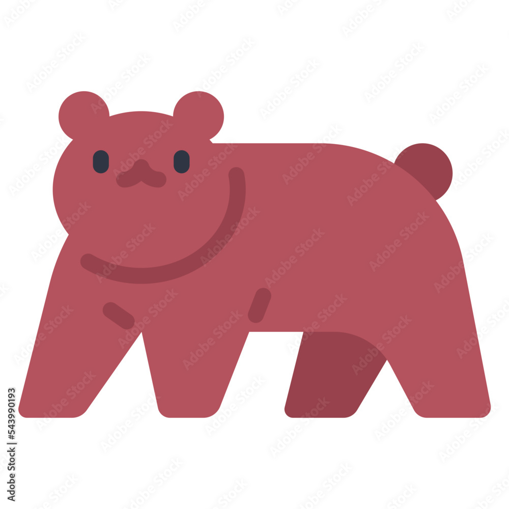 Naklejka premium bear flat icon